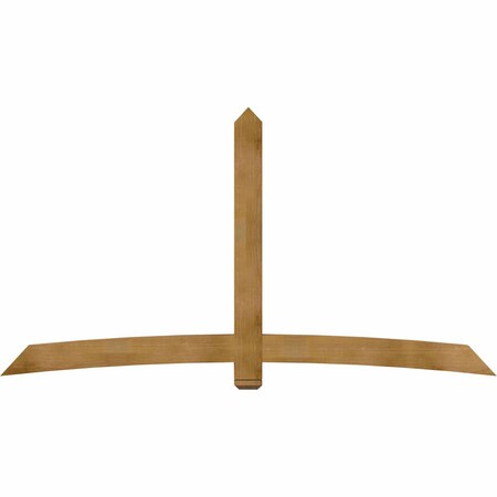 Ekena Millwork Bellingham Rough Sawn Timber Gable Bracket, Western Red Cedar, 108"W x 58"H x 4"D x 6"F, 13/12 Pitch GBW108X58X0406BEL00RWR